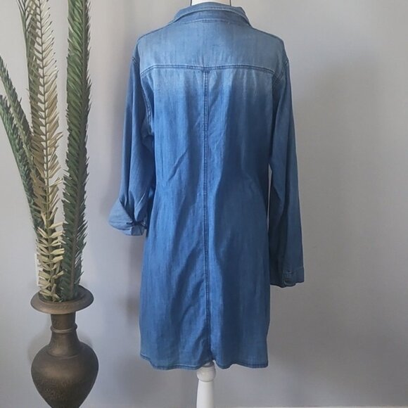 Judy Blue Button Down Denim Dress - Picture 4 of 15